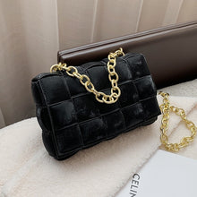 Lade das Bild in den Galerie-Viewer, Women Crossbody Bag Weave Flap Bags For Women 2020 Quality Leather Thick Chain Shoulder Messenger Bags Female Handbag And Purse
