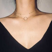 Load image into Gallery viewer, New Arrival Fashion Modern Choker Necklace Two Layers Round Necklaces Gold Color Jewelry For Women DSers
