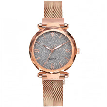 Lade das Bild in den Galerie-Viewer, Rose Gold Women Watch 2021 Top Brand Luxury Magnetic Starry Sky Lady Wrist Watch Mesh Female Clock For Dropship relogio feminino DSers
