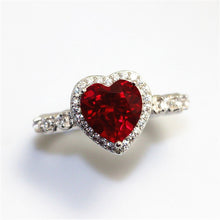 Load image into Gallery viewer, Heart Rings for Women S925 Silver Wedding Engagement Bridal Jewelry Cubic Zirconia Stone Elegant Ring DSers
