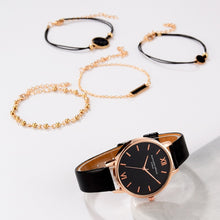 Lade das Bild in den Galerie-Viewer, Watch Set Women 5pcs Woman Quartz Wristwatch Leather Ladies Bracelet Luxury Watch Casual Relogio Femenino Gift For Girlfriend
