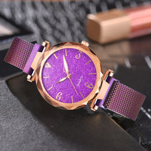 Lade das Bild in den Galerie-Viewer, Rose Gold Women Watch 2021 Top Brand Luxury Magnetic Starry Sky Lady Wrist Watch Mesh Female Clock For Dropship relogio feminino DSers
