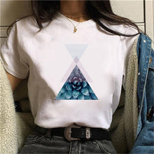 Load image into Gallery viewer, Beautiful geometry printed t shirt women 90s Graphic T-shirt Harajuku Tops Tee Cute Short Sleeve animal tshirt Female Tshirts DSers
