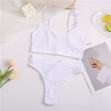 Load image into Gallery viewer, FINETOO Women Seamless Tops Panties Set Soft Wireless Bra Set Comfortable Bralette Brazilian Underwear Suit Girls Fitness Tops
