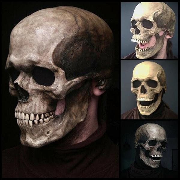 Realistic Skull Mask/Helmet with Movable Jaw MBBHA