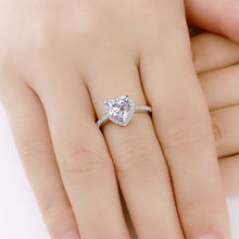 Load image into Gallery viewer, Heart Rings for Women S925 Silver Wedding Engagement Bridal Jewelry Cubic Zirconia Stone Elegant Ring DSers
