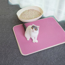 Lade das Bild in den Galerie-Viewer, Waterproof Pet Cat Litter Mat Foldable EVA Double-Layer Cats Mat Bottom Non-slip Pet Litter Cat Mat Layer Pet Litter Catcher Mat DSers
