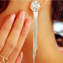 Lade das Bild in den Galerie-Viewer, Personality Temperament Crystal Tassel Earrings Bridal Earrings For Women Long Earrings Oorbellen DSers
