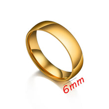 Lade das Bild in den Galerie-Viewer, Letdiffery Smooth Stainless Steel Couple Rings Gold Simple 4MM Women Men Lovers Wedding Jewelry Engagement Gifts DSers
