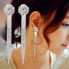 Lade das Bild in den Galerie-Viewer, Personality Temperament Crystal Tassel Earrings Bridal Earrings For Women Long Earrings Oorbellen DSers
