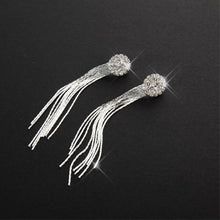 Lade das Bild in den Galerie-Viewer, Personality Temperament Crystal Tassel Earrings Bridal Earrings For Women Long Earrings Oorbellen DSers
