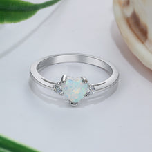 Load image into Gallery viewer, Classic Eternal Heart 925 Sterling Silver Rings for Women Blue Pink White Opal Ring Female Engagement Finger Ring (Lam Hub Fong)
