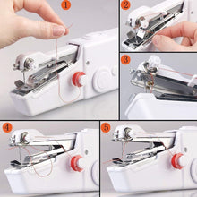 Lade das Bild in den Galerie-Viewer, Portable Mini Hand Sewing Machine Quick Handy Stitch Sew Needlework Cordless Clothes Fabrics Household Electric Sewing Machine OMG Shop Zone
