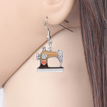 Lade das Bild in den Galerie-Viewer, Sewing Machine Earrings Necklace Retro Jewelry Sets SewingFairy
