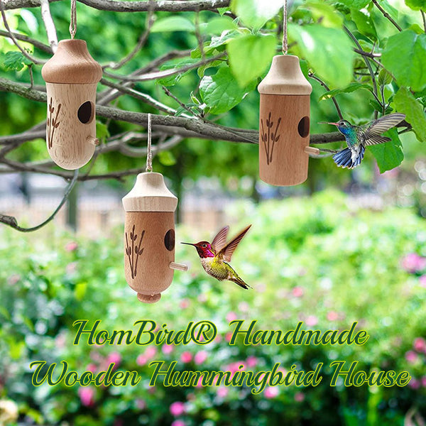 HomBird® Handmade Wooden Hummingbird House MBBHA