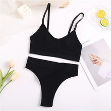Load image into Gallery viewer, FINETOO Women Seamless Tops Panties Set Soft Wireless Bra Set Comfortable Bralette Brazilian Underwear Suit Girls Fitness Tops
