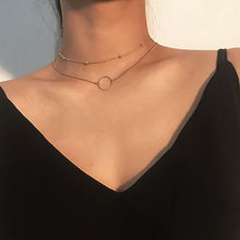 Load image into Gallery viewer, Collier Chain Necklace Multilayer Moon Alloy Metal Disc Gold Pendant Necklace For Women New Trend Female Jewelry Collar DSers
