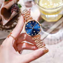 Lade das Bild in den Galerie-Viewer, Luxury Crystal Women Bracelet Watches Top Brand Fashion Diamond Ladies Quartz Watch Steel Female Wristwatch Montre Femme Relogio OMG Shop Zone
