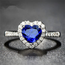 Load image into Gallery viewer, Heart Rings for Women S925 Silver Wedding Engagement Bridal Jewelry Cubic Zirconia Stone Elegant Ring DSers
