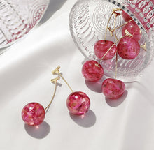 Lade das Bild in den Galerie-Viewer, New Arrival Dominated Acrylic fashion Geometric fine Women Drop Earrings contracted sweet cherry modelling long earrings DSers

