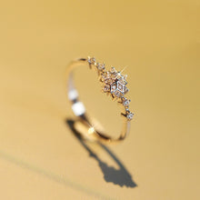 Lade das Bild in den Galerie-Viewer, Luxury Female Flower Snowflake Ring 100% Real 925 Sterling Silver Wedding Band Ring Promise Love Engagement Rings For Women DSers
