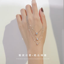 Load image into Gallery viewer, Trendy 925 Sterling Silver O-Chain Necklace 0.3cm/0.4cm/0.5cm Zircon Necklace DSers
