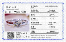 Lade das Bild in den Galerie-Viewer, With Certificate 18K White Gold 2.0ct Round Cut Zirconia Diamond Solitaire Ring Wedding Engagement Rings for Women
