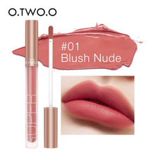 Load image into Gallery viewer, O.TWO.O Matte Velvet Liquid Lipstick Waterproof Rich Color Long Lasting Lips Makeup Lightweight Lip Gloss 12 Color OMG Shop Zone
