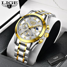 Lade das Bild in den Galerie-Viewer, LIGE 2020 New Gold Watch Women Watches Ladies Creative Steel Women&#39;s Bracelet Watches Female Waterproof Clock Relogio Feminino OMG Shop Zone
