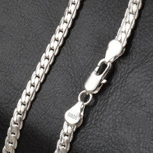 Load image into Gallery viewer, DOTEFFIL 925 Sterling Silver 6mm Full Sideways Necklace 18/20/24 Inch Chain For Woman Men Fashion Wedding Engagement Jewelry
