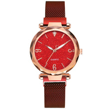 Lade das Bild in den Galerie-Viewer, Rose Gold Women Watch 2021 Top Brand Luxury Magnetic Starry Sky Lady Wrist Watch Mesh Female Clock For Dropship relogio feminino DSers
