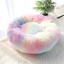 Lade das Bild in den Galerie-Viewer, Donut Pet Bed - Fluffy Calming Cat &amp; Dog Bed Long Plush  Hondenmand Round  Lounger Sleeping Bag Kennel Cat Puppy Sofa Bed House OMG Shop Zone
