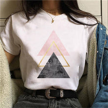 Load image into Gallery viewer, Beautiful geometry printed t shirt women 90s Graphic T-shirt Harajuku Tops Tee Cute Short Sleeve animal tshirt Female Tshirts DSers
