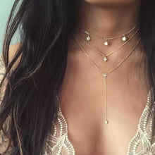 Load image into Gallery viewer, Collier Chain Necklace Multilayer Moon Alloy Metal Disc Gold Pendant Necklace For Women New Trend Female Jewelry Collar DSers
