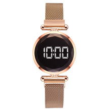 Lade das Bild in den Galerie-Viewer, Luxury Digital Magnet Watches For Women Rose Gold Stainless Steel Dress LED Quartz Watch Female Clock Relogio Feminino Drop Ship
