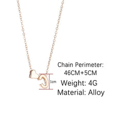 Lade das Bild in den Galerie-Viewer, Tiny Heart Dainty Initial Necklace Gold Silver Color Letter Name Choker Necklace Pendant For Women DSers
