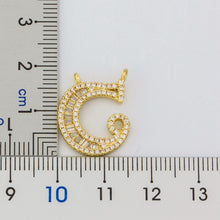 Lade das Bild in den Galerie-Viewer, Top Quality Initial Name Letter Necklace Gold 26 Letters Charm Pendants Micro Pave CZ Copper Chain Jewelry For Women Girls Gifts DSers
