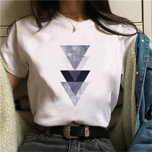 Load image into Gallery viewer, Beautiful geometry printed t shirt women 90s Graphic T-shirt Harajuku Tops Tee Cute Short Sleeve animal tshirt Female Tshirts DSers
