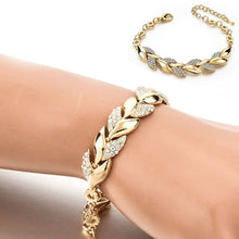 Lade das Bild in den Galerie-Viewer, Luxury Gold Leaves Bracelet with Rhinestone Bohemian Style for Women Girls- Chain, Bangle, Simple, Fashion, Elegant DSers
