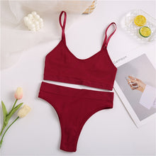 Load image into Gallery viewer, FINETOO Women Seamless Tops Panties Set Soft Wireless Bra Set Comfortable Bralette Brazilian Underwear Suit Girls Fitness Tops
