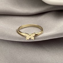 Load image into Gallery viewer, Punk Simple Style Lovers Butterfly Opening Ring Creative Women Gold Silver Color 2-Piece Ring Jewelry Gifts For Good Friends DSers

