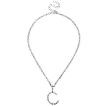 Load image into Gallery viewer, Caraquet Ice out A-Z Letter Initial Pendant Necklace Silver Color Tennis Chain Choker Necklace Female Fashion Statement Jewelry DSers
