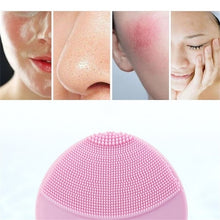Lade das Bild in den Galerie-Viewer, Ultrasonic Silicone Electric Facial Cleansing Brush Sonic Face Cleanser Cleansing Skin Mini Washing Massager Brush Rechargeable DSers
