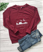 Load image into Gallery viewer, Faith Can Move Mountains Sweatshirt Hipster Faith Over Fear Christian Hoodies Pink Clothing O-Neck Long Sleeve Faith Slogan Tops DSers
