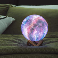 Lade das Bild in den Galerie-Viewer, Hypnotizing Moon Light With Wood Stand nebula-light.com
