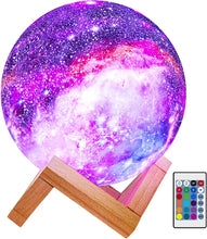 Lade das Bild in den Galerie-Viewer, Hypnotizing Moon Light With Wood Stand nebula-light.com
