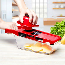 Lade das Bild in den Galerie-Viewer, Mandoline Slicer Vegetable Cutter with Stainless Steel Blade Manual Potato Peeler Carrot Cheese Grater Dicer Kitchen Tool
