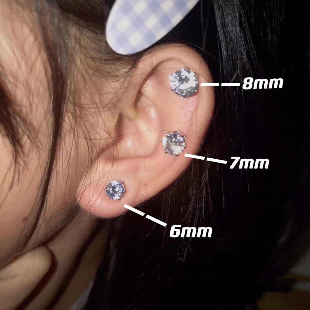 Magnetic Zircon Stud Ear Clip (3 Pairs) Blossom Online UG