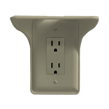 Lade das Bild in den Galerie-Viewer, Wall Outlet Shelf Power Perch, White/Black/Almond
