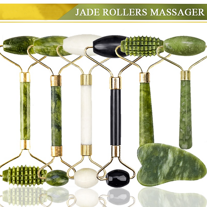 Massage Roller For Face and Body Jade Stone Natural Scraper DSers